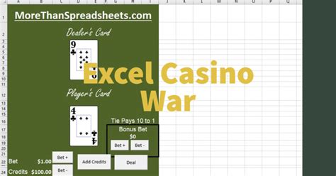 casino war excel  The range between minimum and maximum bets at these tables allows you to use the same betting systems at blackjack, roulette, or baccarat